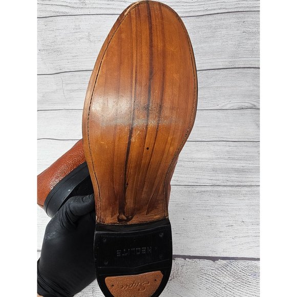 Ostrich Men's Penny Loafer Size 12 with Wood Sole - Picture 11 of 16